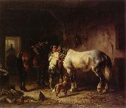 Wouterus Verschuur, Saddling the horses